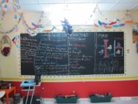 Le tableau noir est bien utilisé