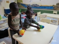 Travail de motricité avec les enfants de kiné